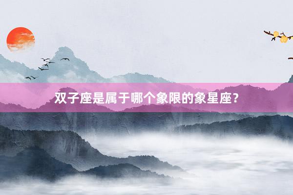 双子座是属于哪个象限的象星座？