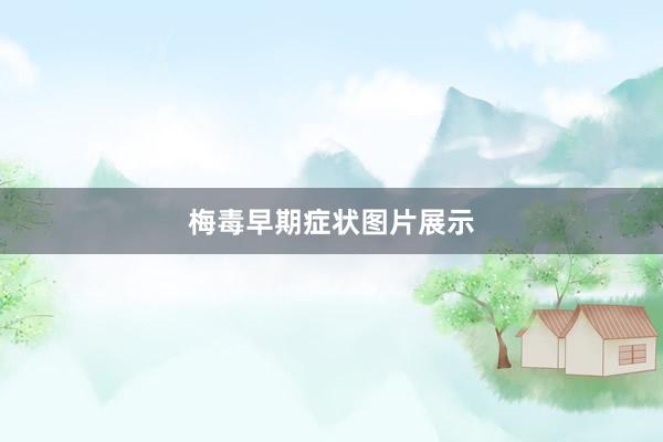梅毒早期症状图片展示